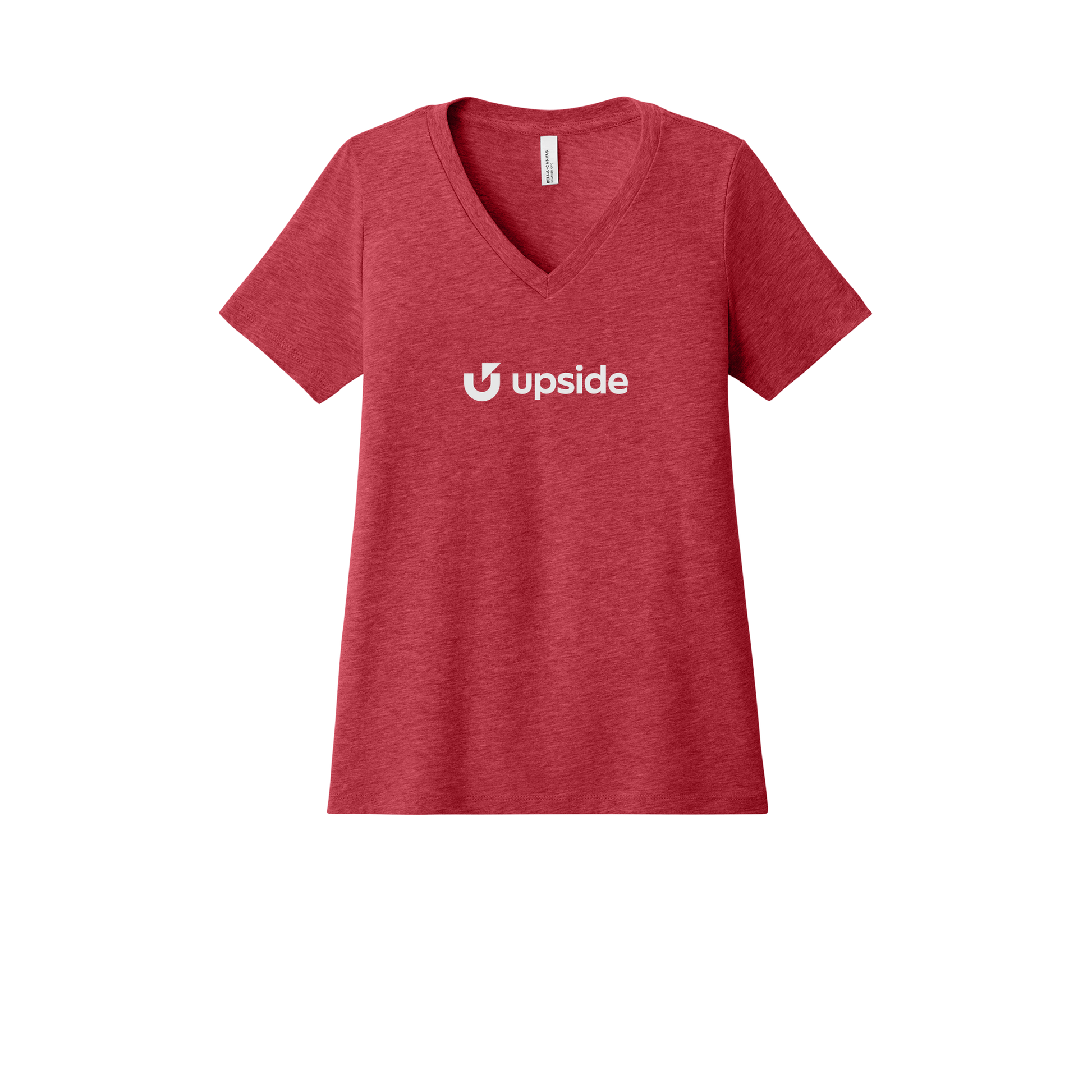 upside-womens-relaxed-v-neck-tee-dtf-front-6405CVC-heatherred-flat-front