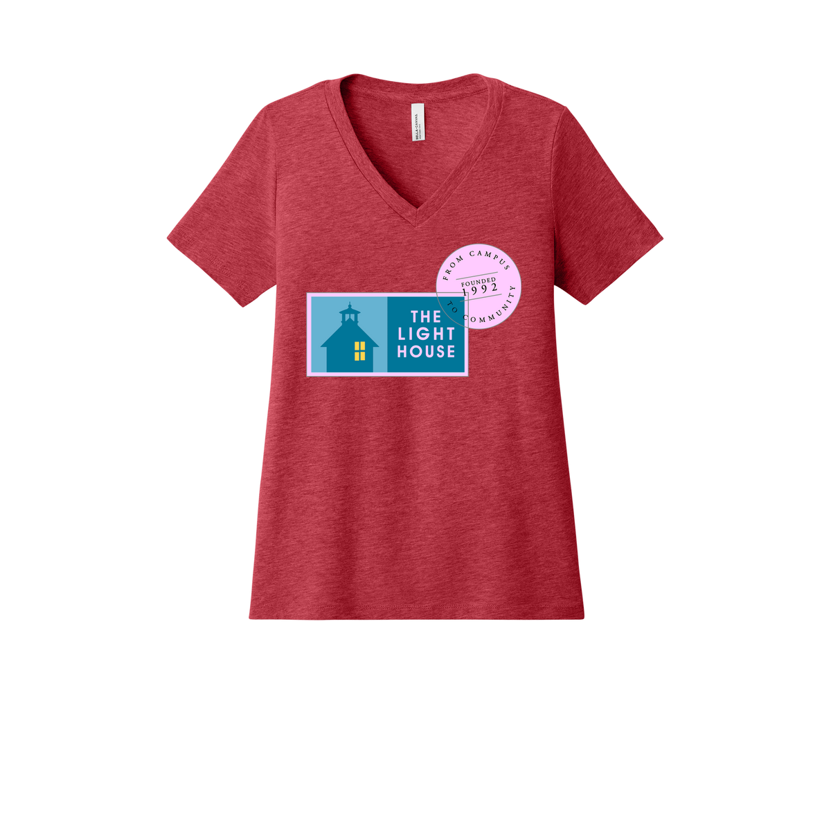 lhcampus-womens-relaxed-v-neck-tee-dtf-front-6405CVC-heatherred-flat-front