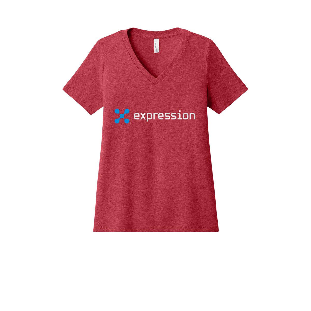 expr-womens-relaxed-v-neck-tee-dtf-front-6405CVC-heatherred-flat-front