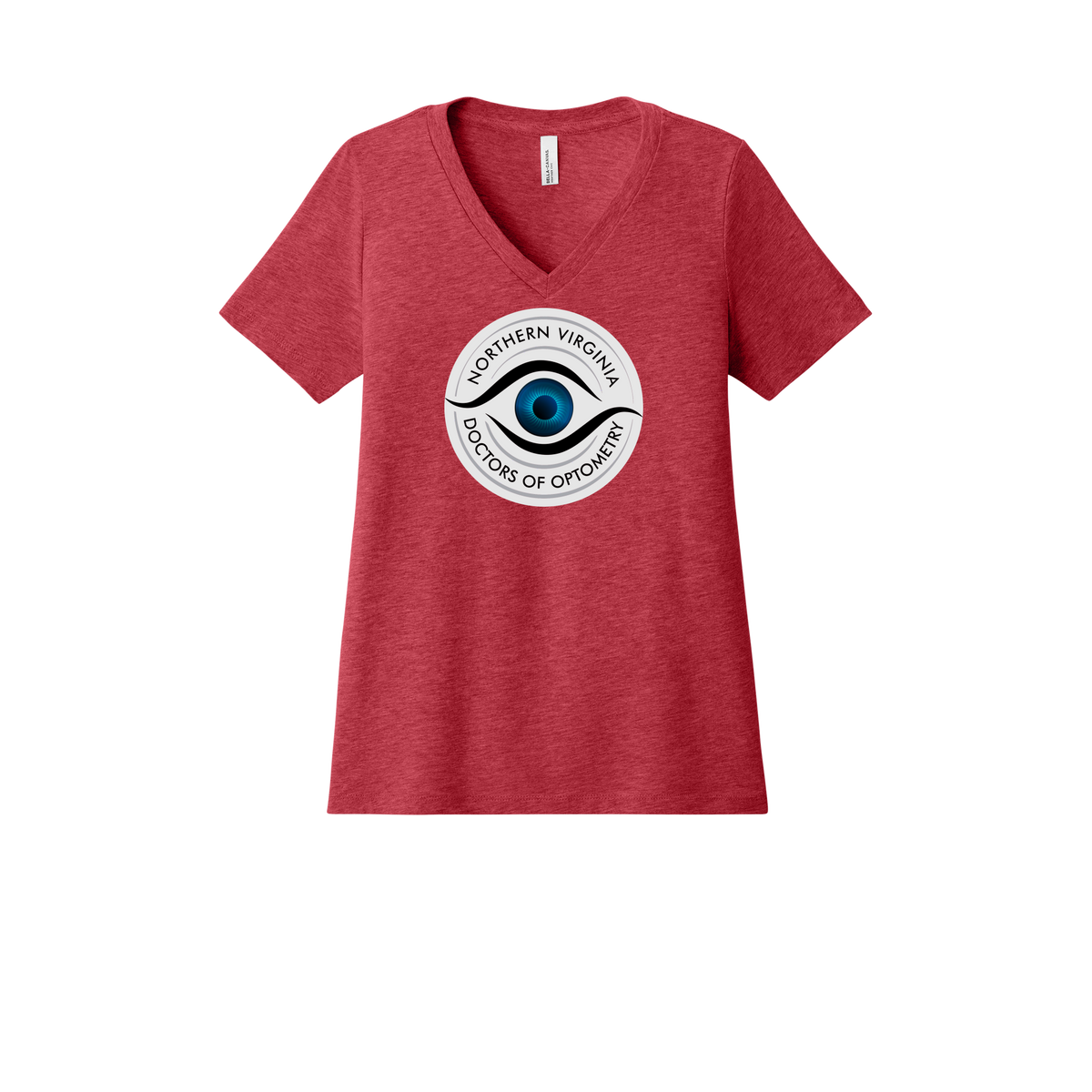 novaeyedocs-womens-relaxed-v-neck-tee-dtf-front-6405CVC-heatherred-flat-front