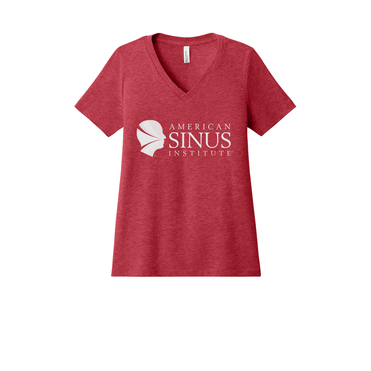 americansinus-womens-relaxed-v-neck-tee-dtf-front-6405CVC-heatherred-flat-front