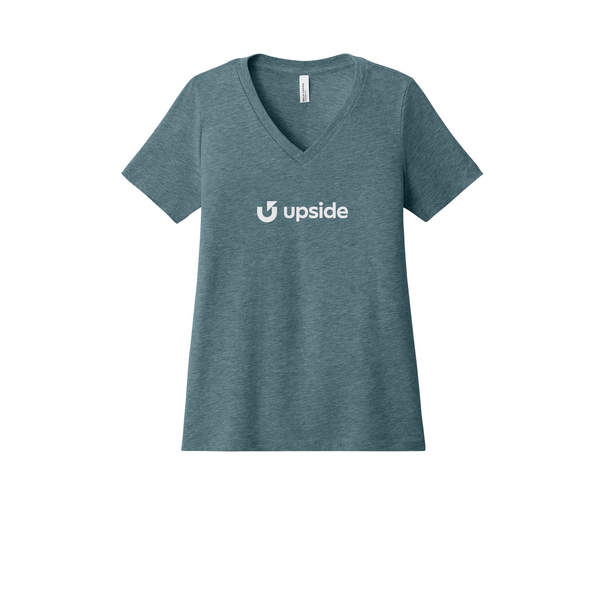 upside-womens-relaxed-v-neck-tee-dtf-front-6405CVC-heatherslate-flat-front