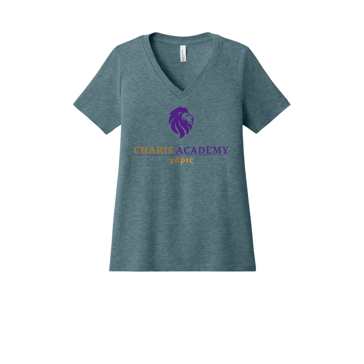 cahazleton-womens-relaxed-v-neck-tee-dtf-front-6405CVC-heatherslate-flat-front