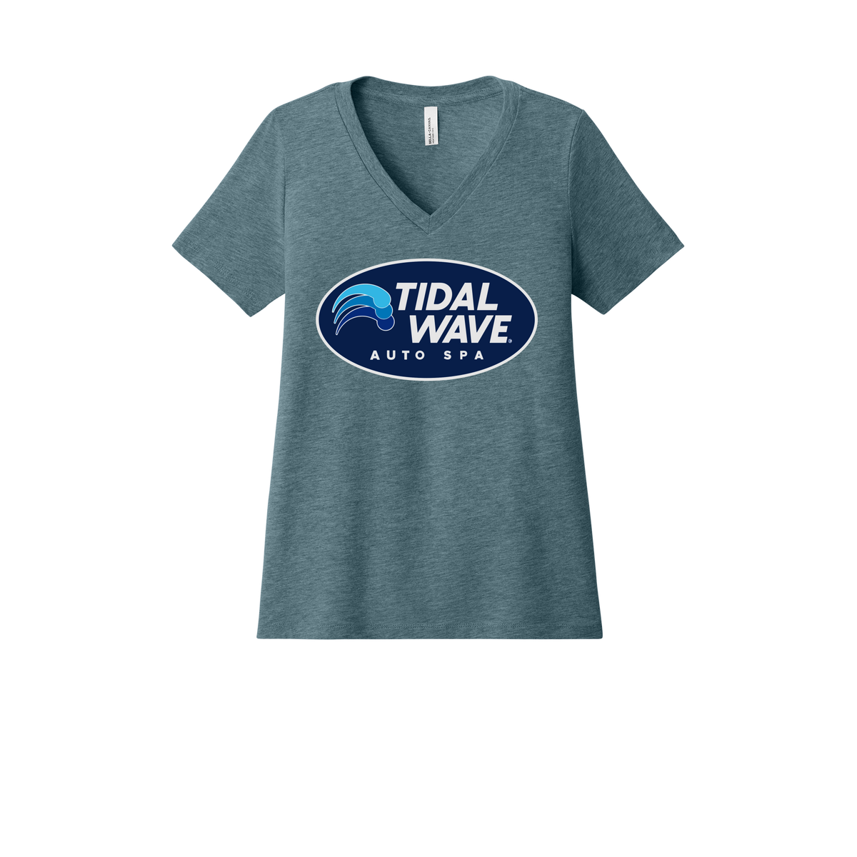 tidalwaveautospa-womens-relaxed-v-neck-tee-dtf-front-6405CVC-heatherslate-flat-front