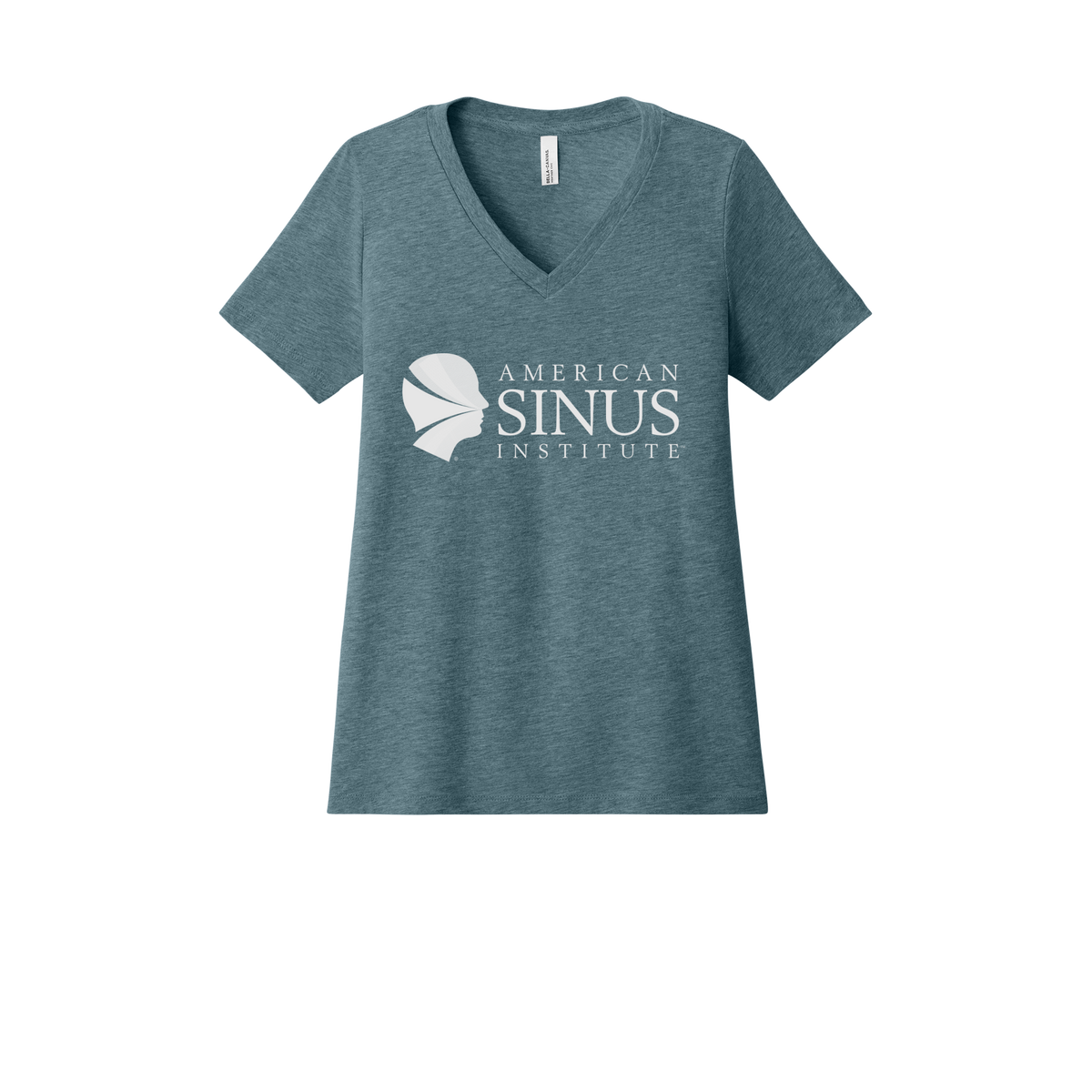 americansinus-womens-relaxed-v-neck-tee-dtf-front-6405CVC-heatherslate-flat-front