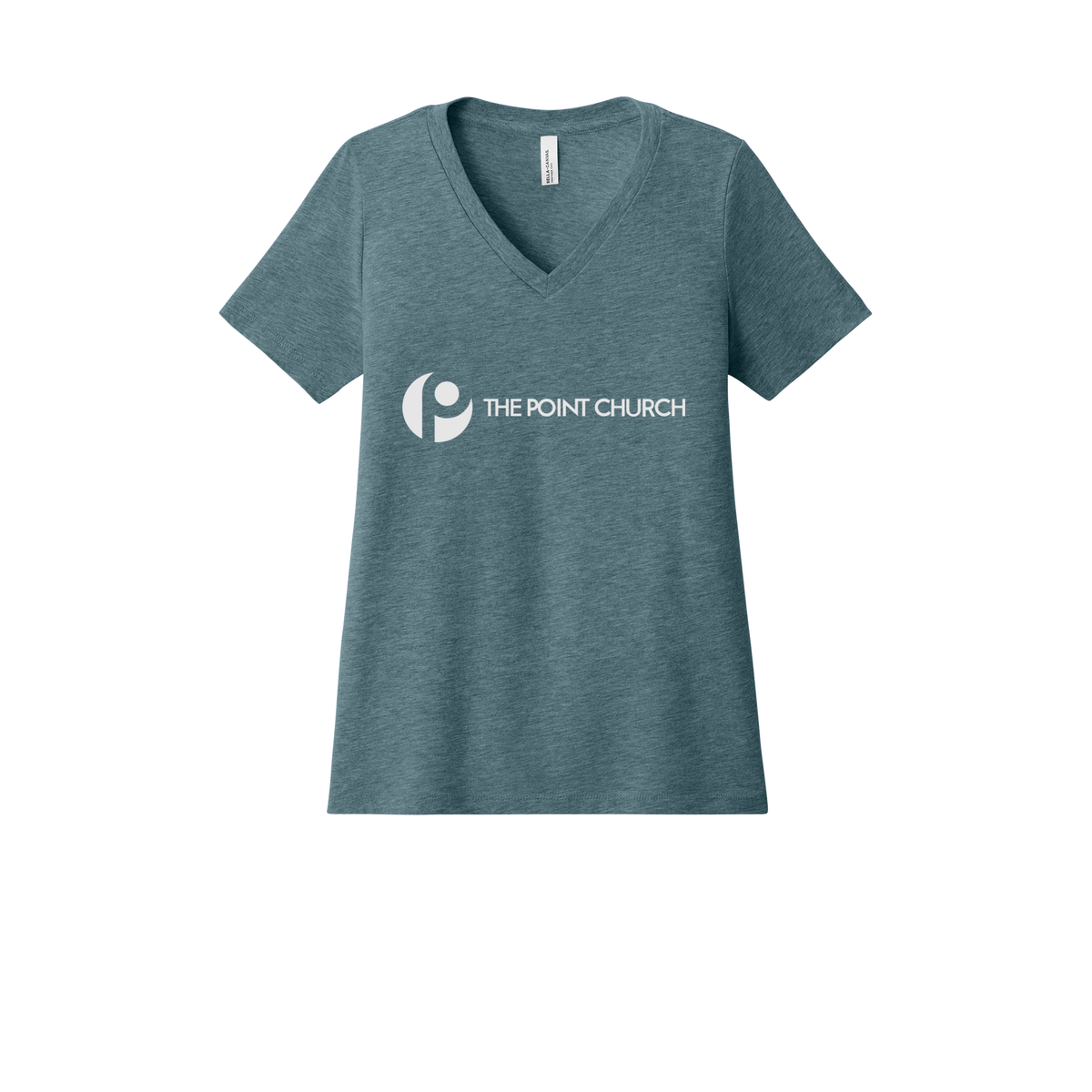 thepointva-womens-relaxed-v-neck-tee-dtf-front-6405CVC-heatherslate-flat-front
