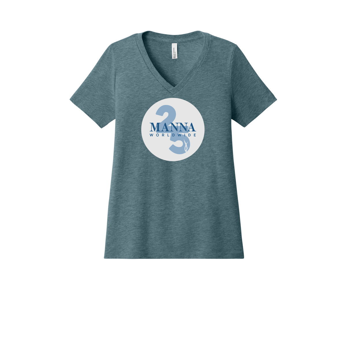 mannaworldwide-womens-relaxed-v-neck-tee-dtf-front-6405CVC-heatherslate-flat-front