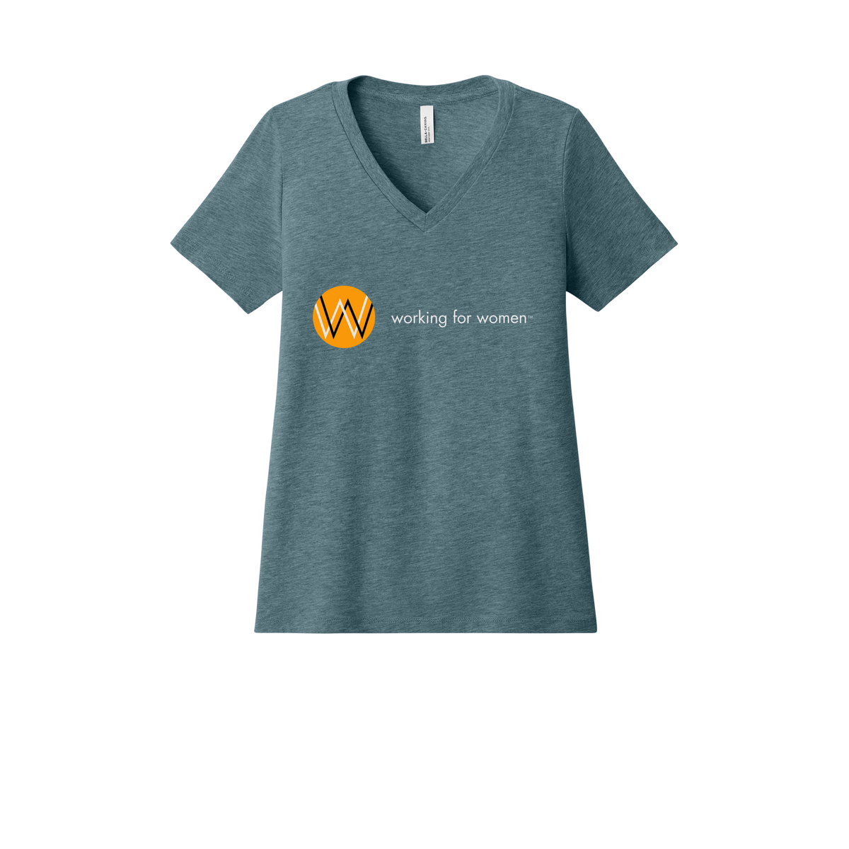 workingforwomen-womens-relaxed-v-neck-tee-dtf-front-6405CVC-heatherslate-flat-front