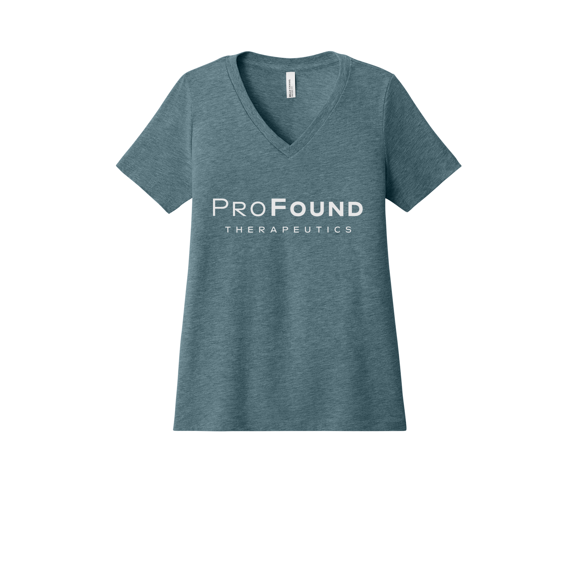 profoundtx-womens-relaxed-v-neck-tee-dtf-front-6405CVC-heatherslate-flat-front