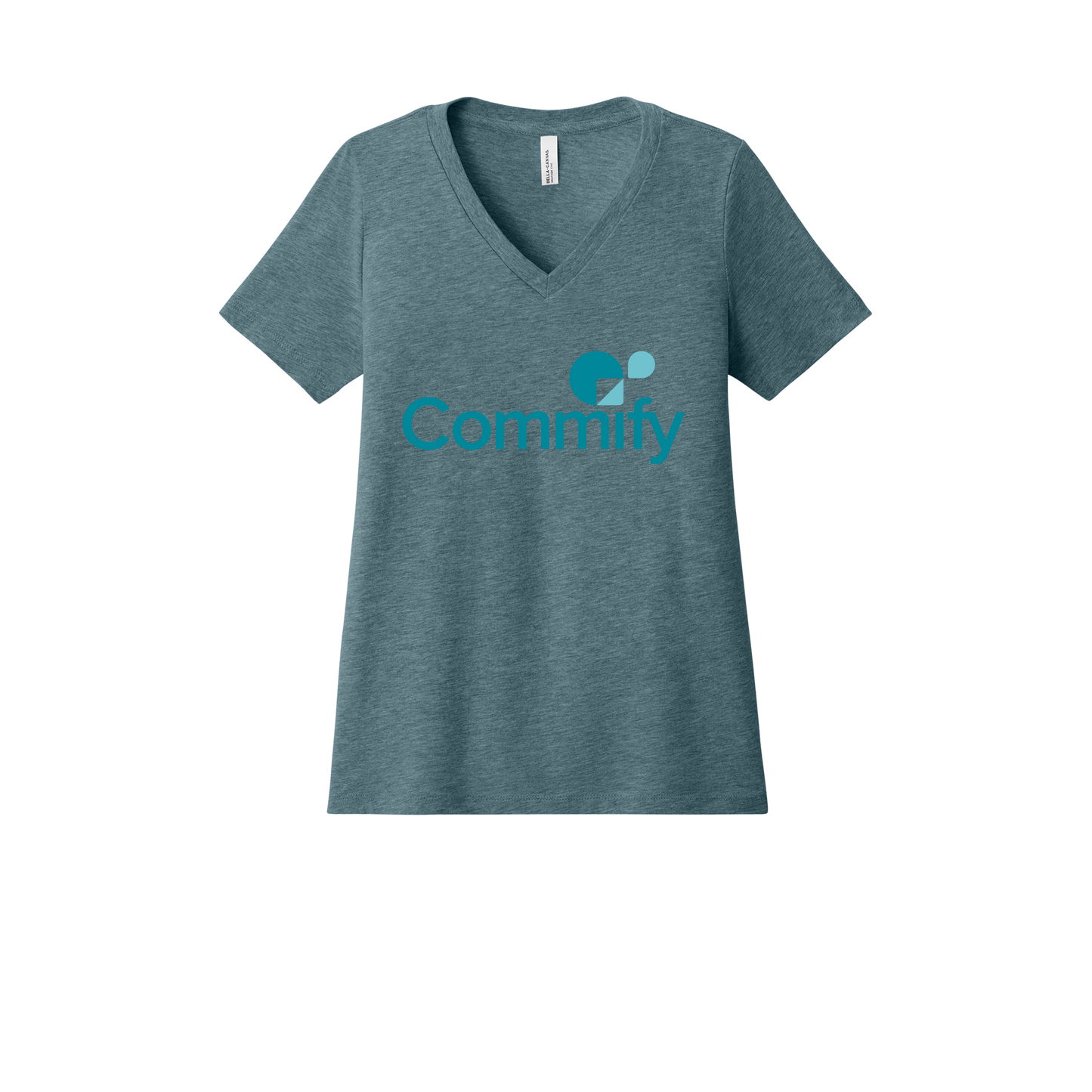 commify-womens-relaxed-v-neck-tee-dtf-front-6405CVC-heatherslate-flat-front