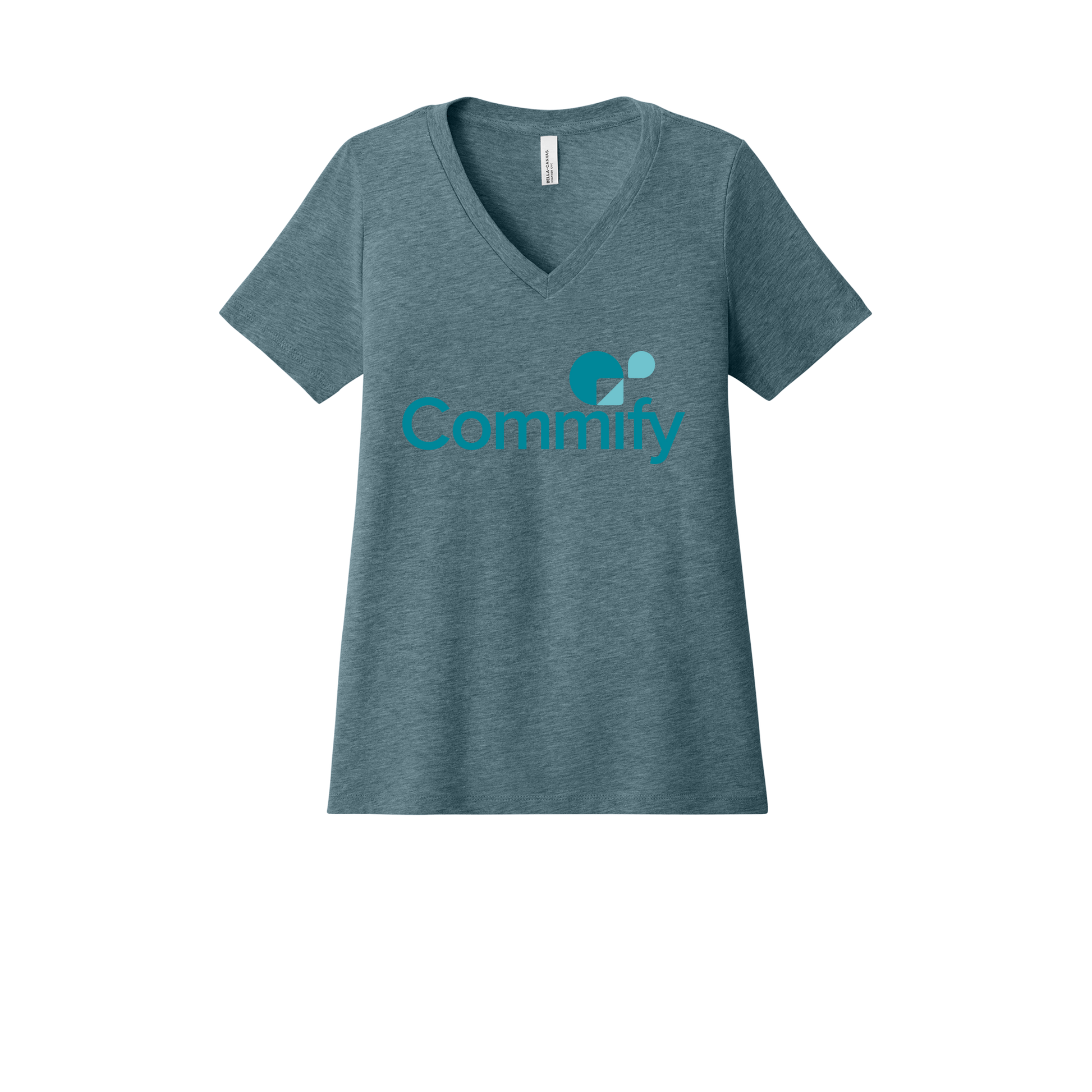 commify-womens-relaxed-v-neck-tee-dtf-front-6405CVC-heatherslate-flat-front