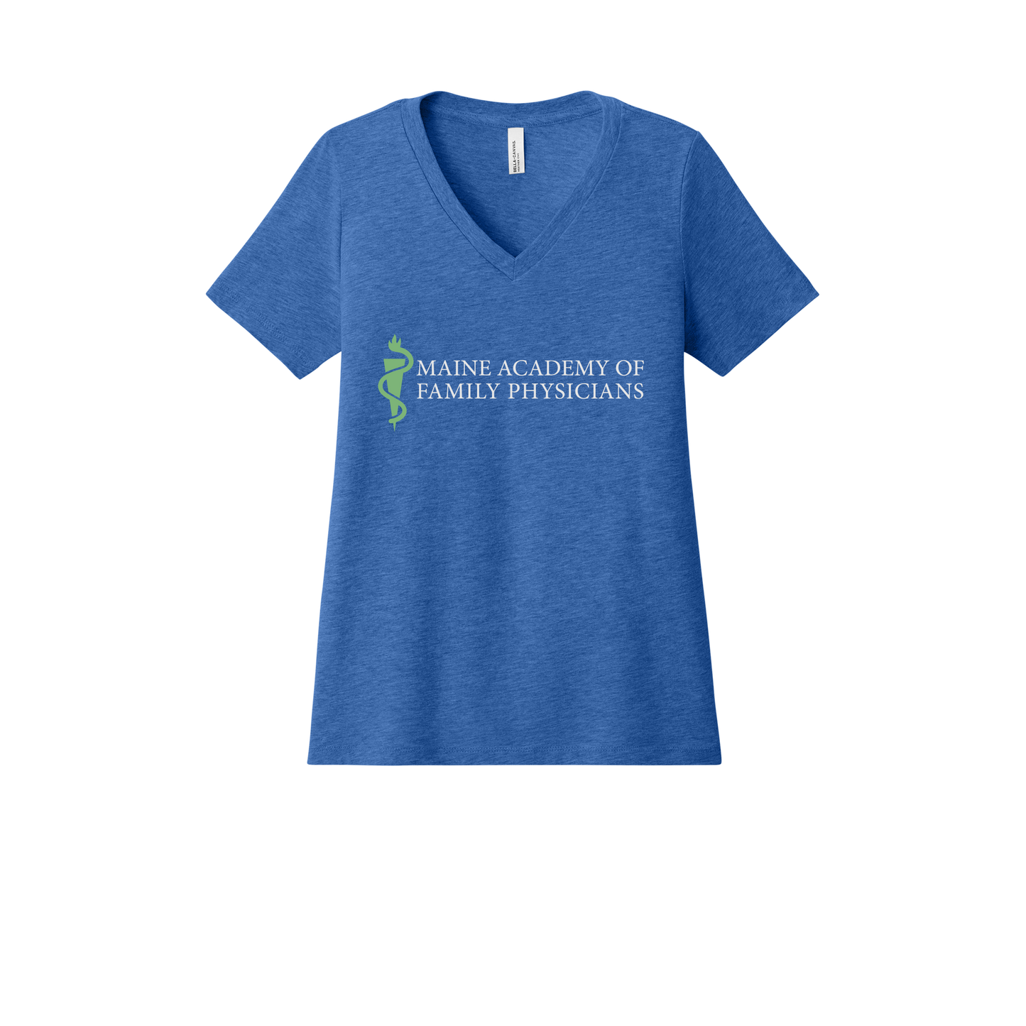 maineafp-womens-relaxed-v-neck-tee-dtf-front-6405CVC-heathertrueroyal-flat-front
