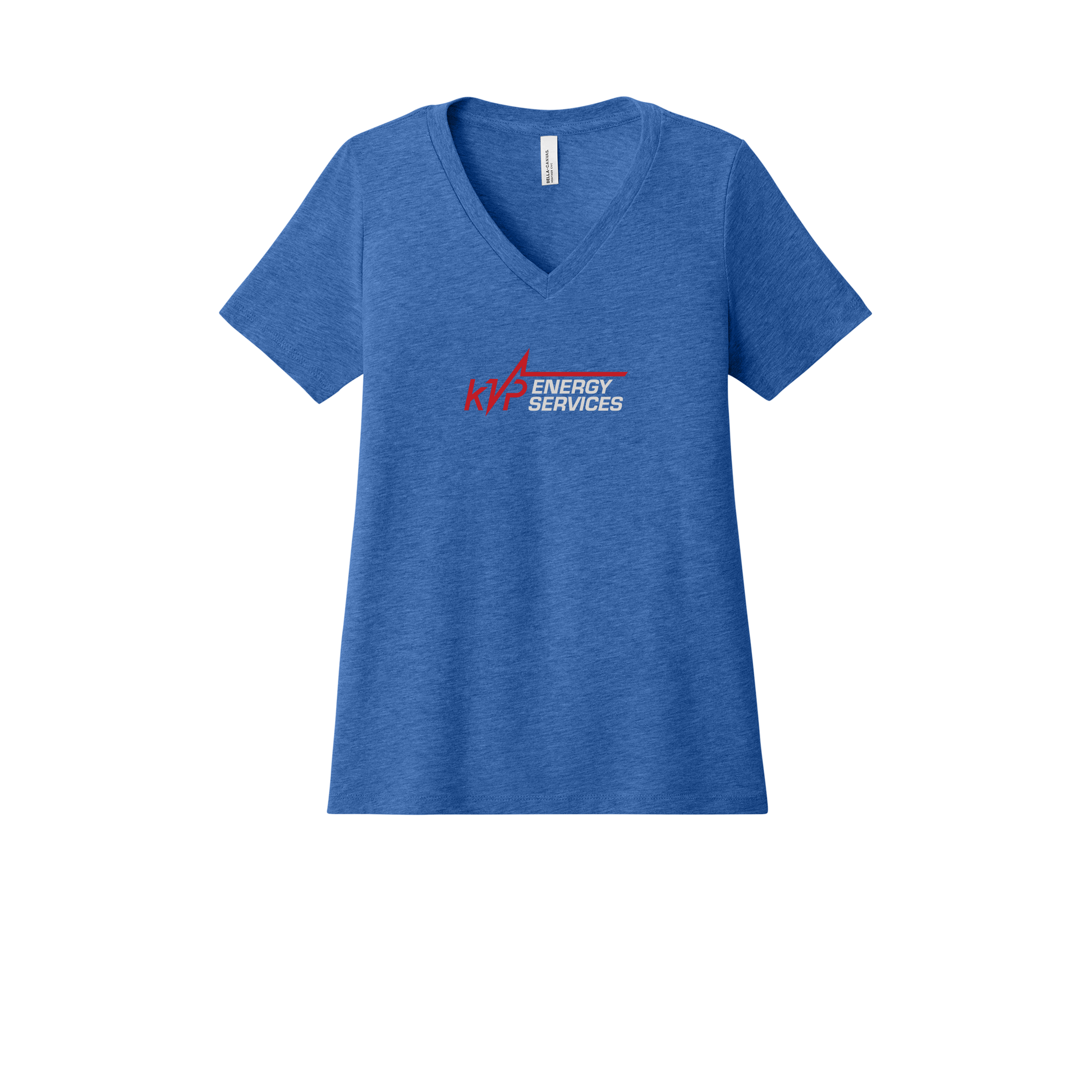 kvpenergy-womens-relaxed-v-neck-tee-dtf-front-6405CVC-heathertrueroyal-flat-front