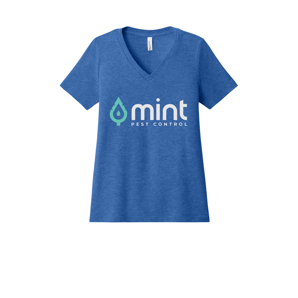 mintpest-womens-relaxed-v-neck-tee-dtf-front-6405CVC-heathertrueroyal-flat-front