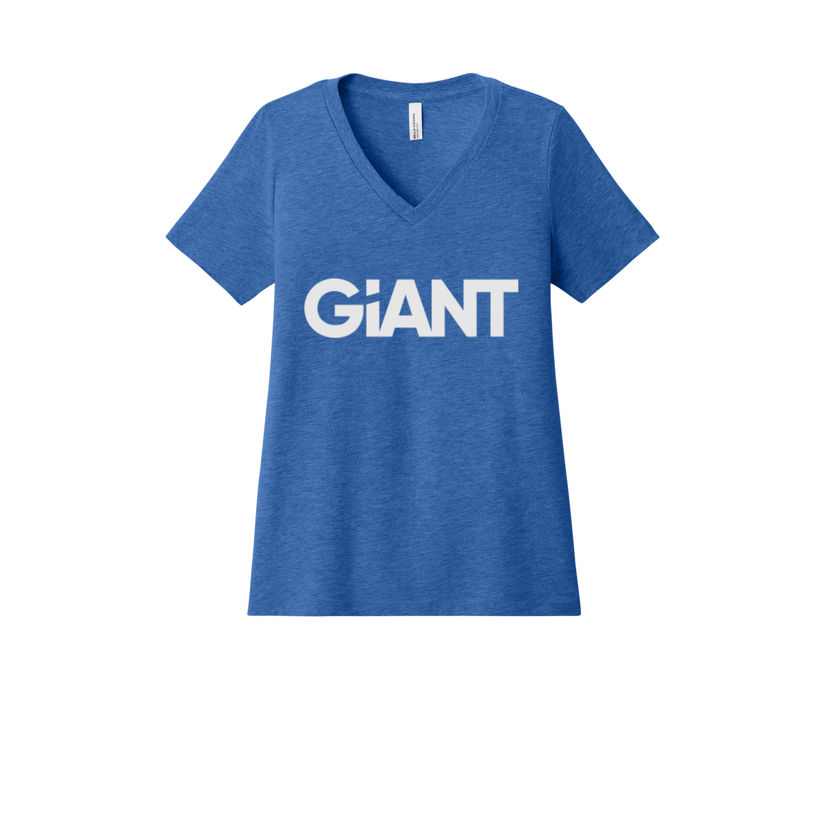 giantworldwide-womens-relaxed-v-neck-tee-dtf-front-6405CVC-heathertrueroyal-flat-front