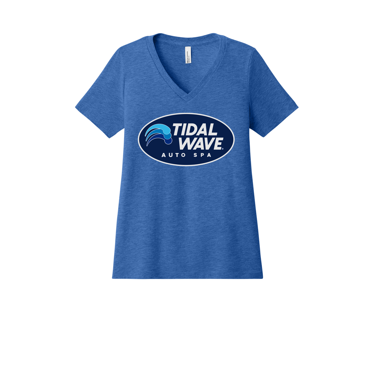 tidalwaveautospa-womens-relaxed-v-neck-tee-dtf-front-6405CVC-heathertrueroyal-flat-front