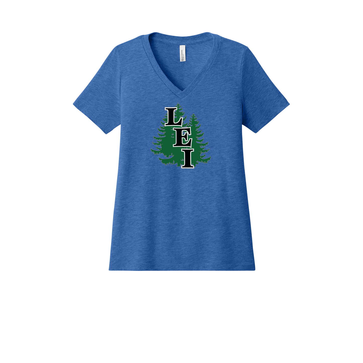 leisite-womens-relaxed-v-neck-tee-dtf-front-6405CVC-heathertrueroyal-flat-front