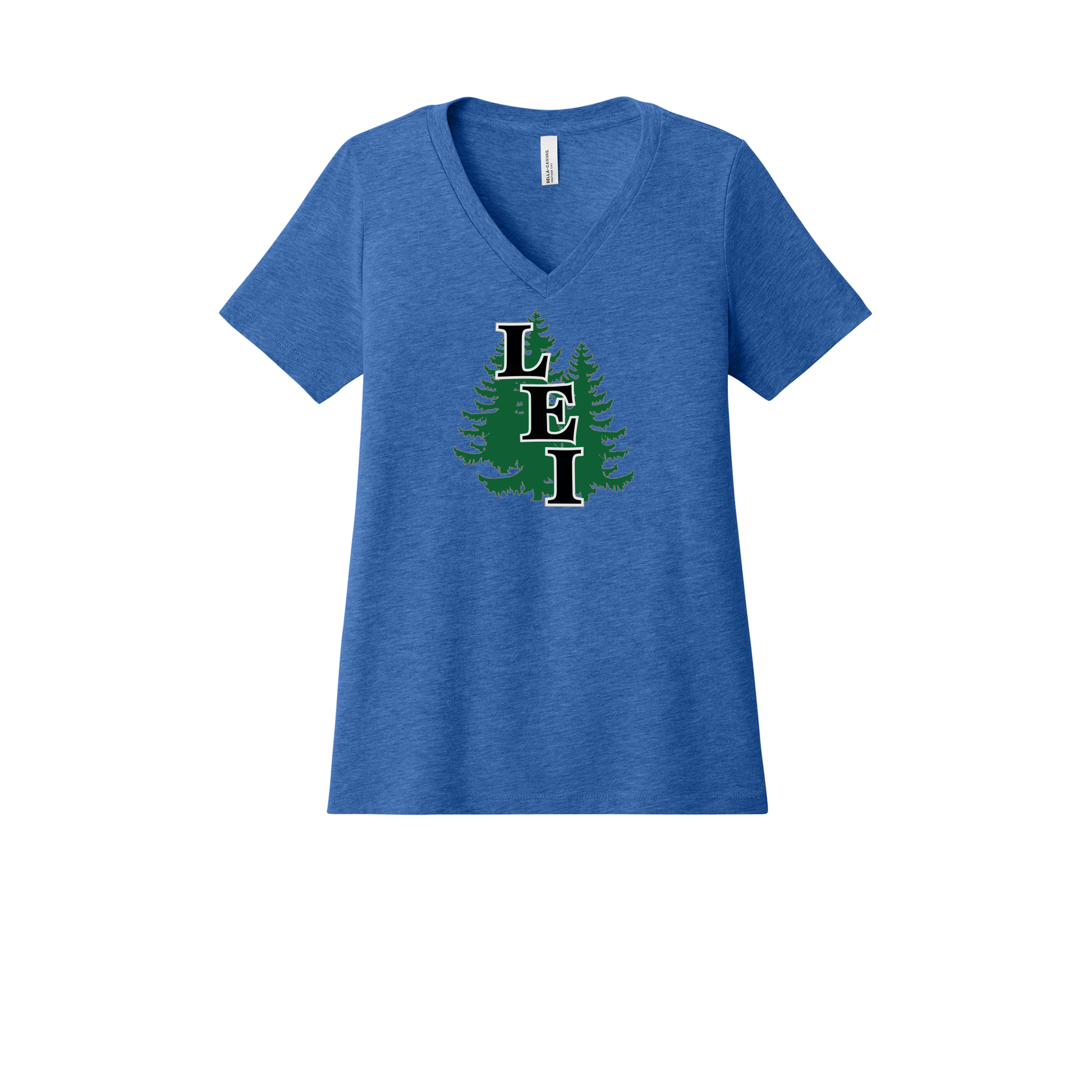leisite-womens-relaxed-v-neck-tee-dtf-front-6405CVC-heathertrueroyal-flat-front