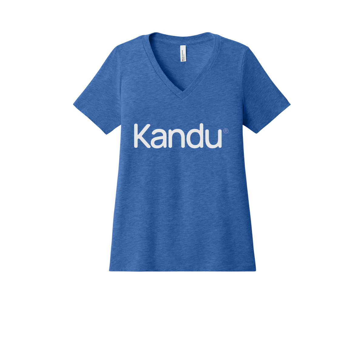 kandu-womens-relaxed-v-neck-tee-dtf-front-6405CVC-heathertrueroyal-flat-front
