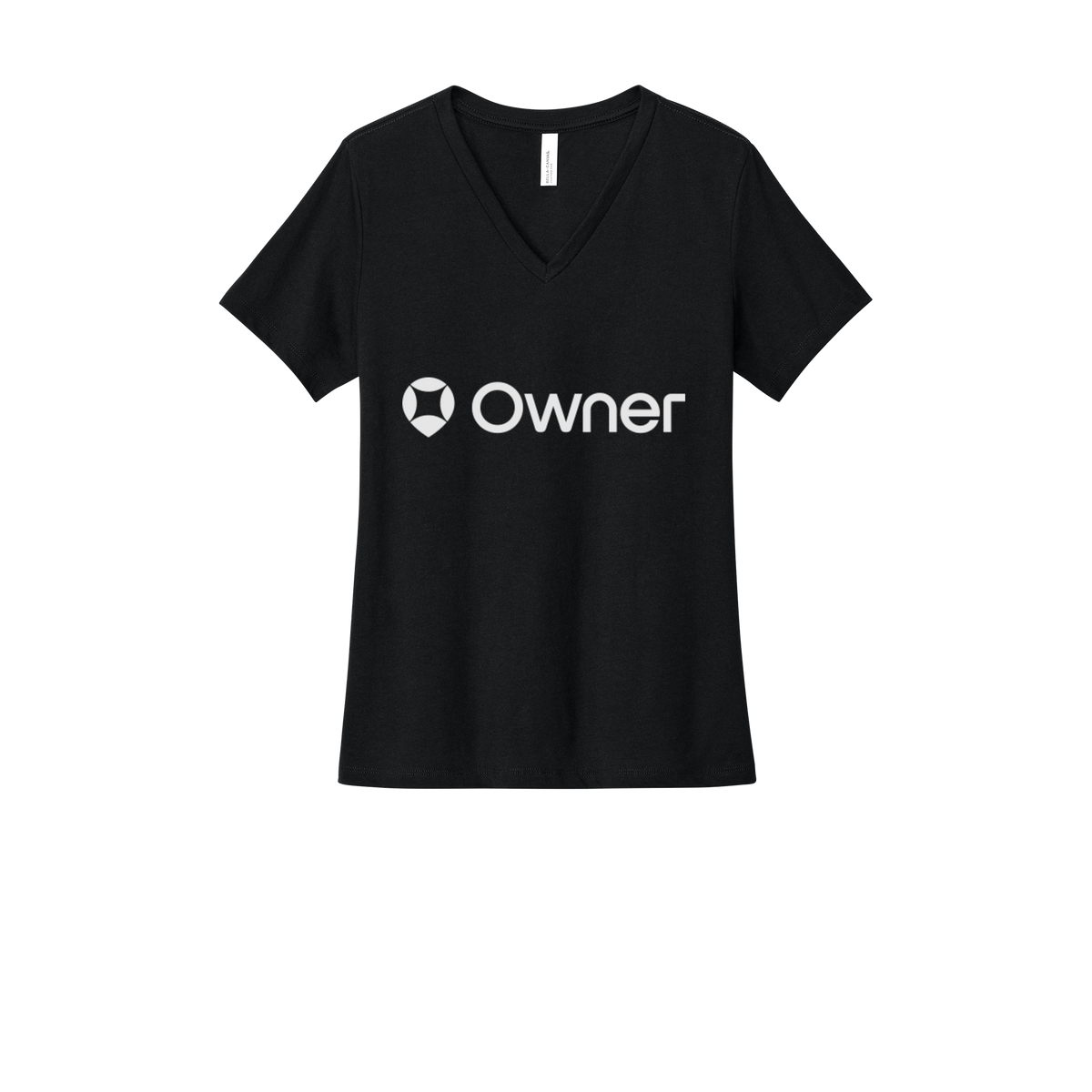 owner-womens-relaxed-v-neck-tee-dtf-front-6405CVC-solidblackblend-flat-front
