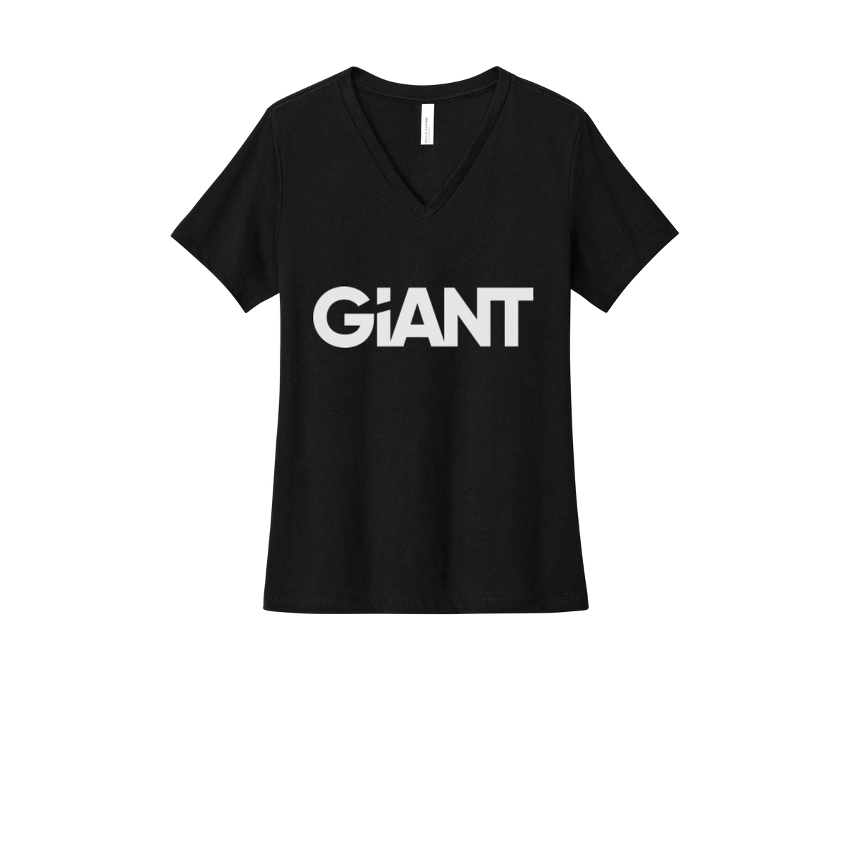 giantworldwide-womens-relaxed-v-neck-tee-dtf-front-6405CVC-solidblackblend-flat-front