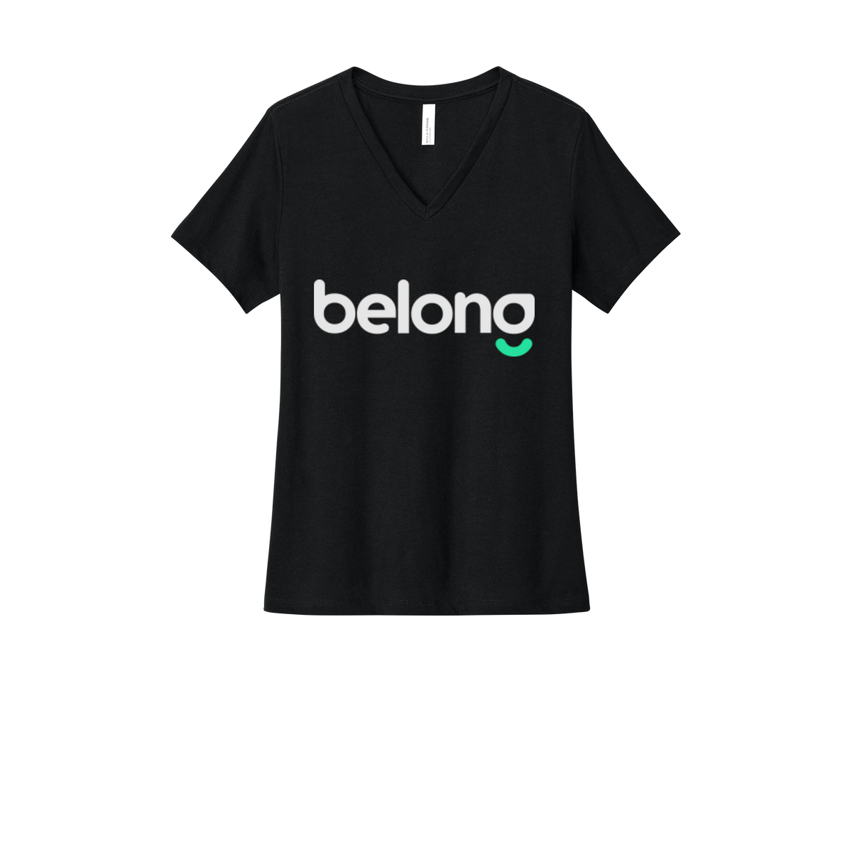 belonghome-womens-relaxed-v-neck-tee-dtf-front-6405CVC-solidblackblend-flat-front