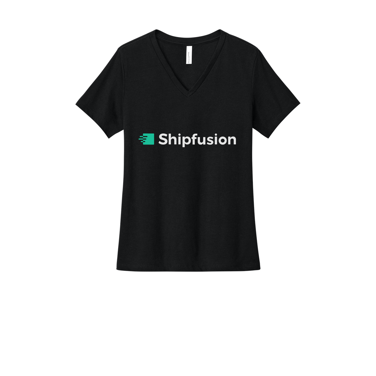 shipfusion-womens-relaxed-v-neck-tee-dtf-front-6405CVC-solidblackblend-flat-front