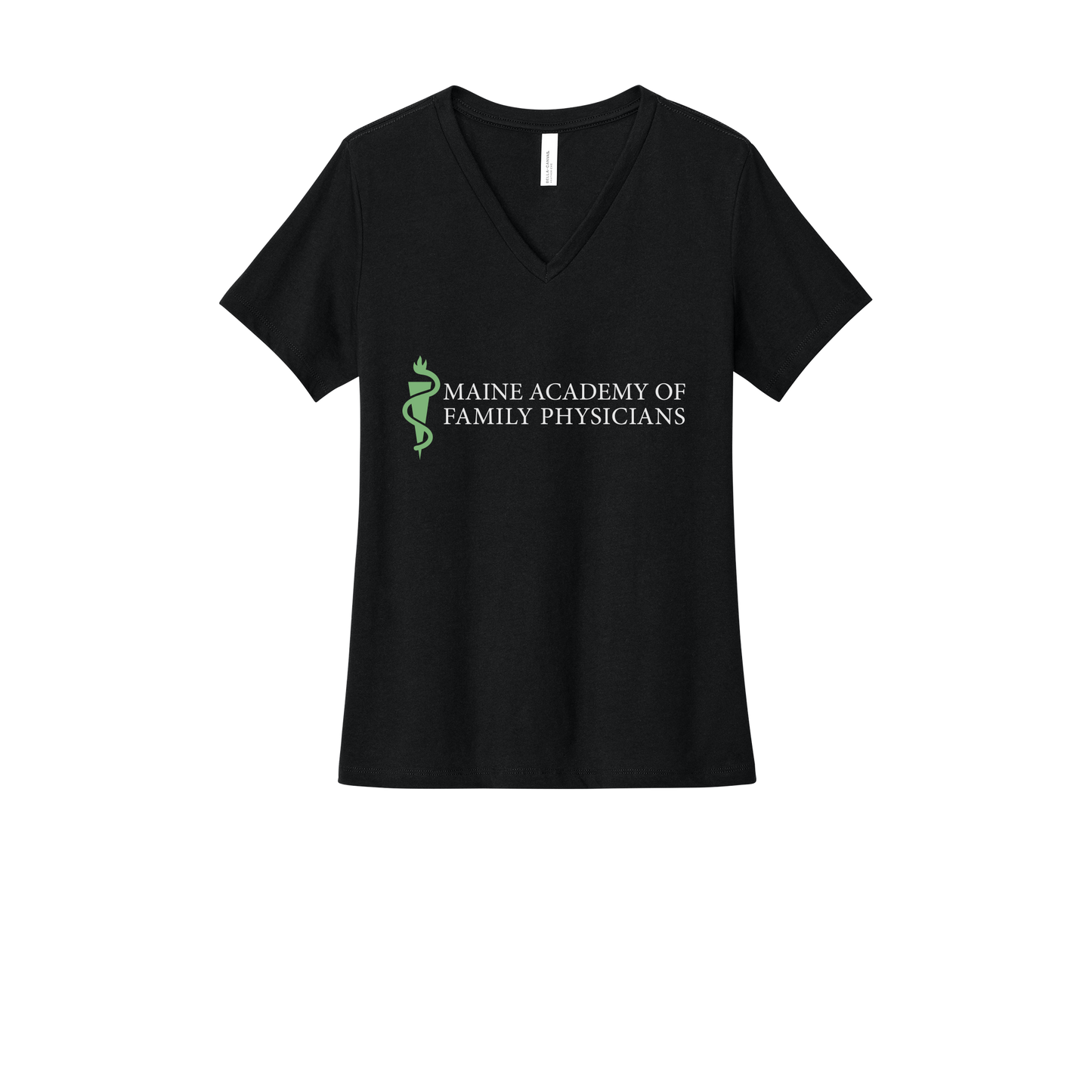 maineafp-womens-relaxed-v-neck-tee-dtf-front-6405CVC-solidblackblend-flat-front