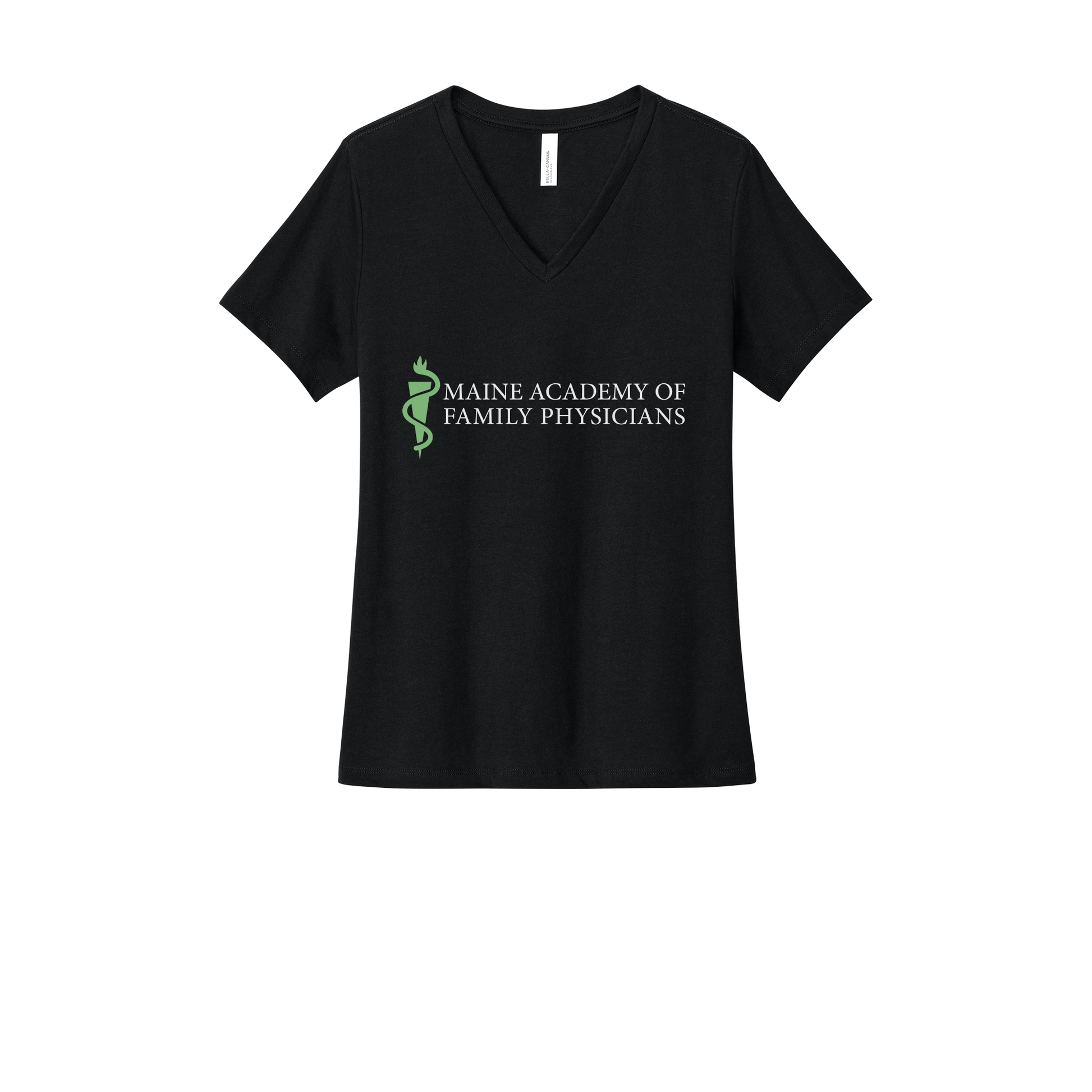 maineafp-womens-relaxed-v-neck-tee-dtf-front-6405CVC-solidblackblend-flat-front