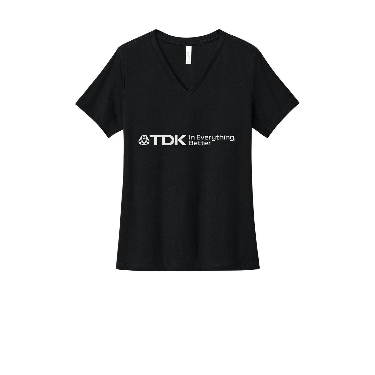 tdk-womens-relaxed-v-neck-tee-dtf-front-6405CVC-solidblackblend-flat-front