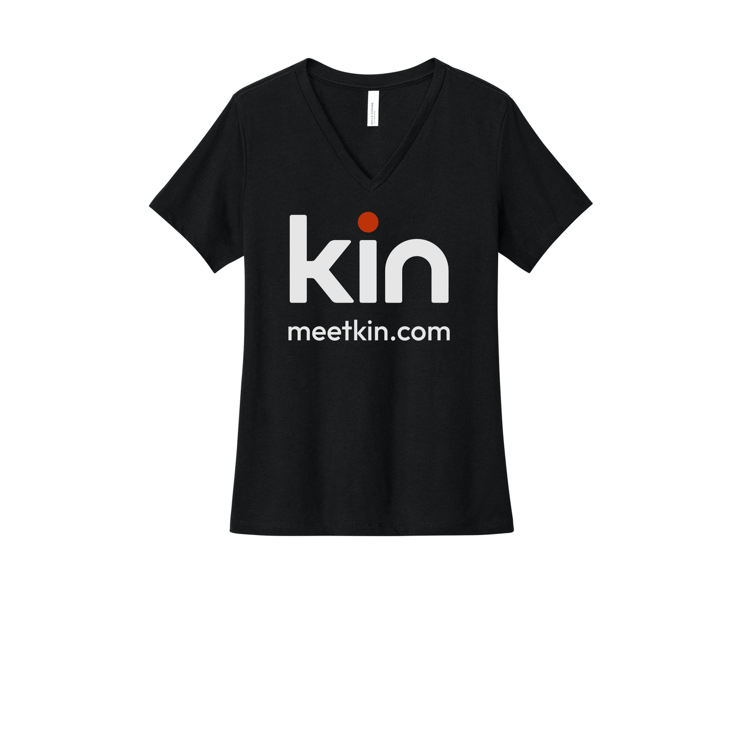 kin-womens-relaxed-v-neck-tee-dtf-front-6405CVC-solidblackblend-flat-front