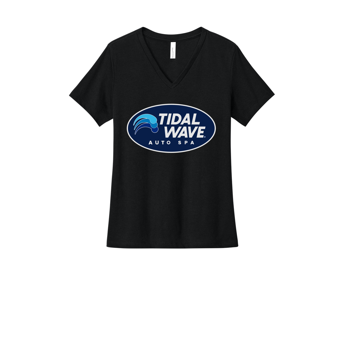 tidalwaveautospa-womens-relaxed-v-neck-tee-dtf-front-6405CVC-solidblackblend-flat-front