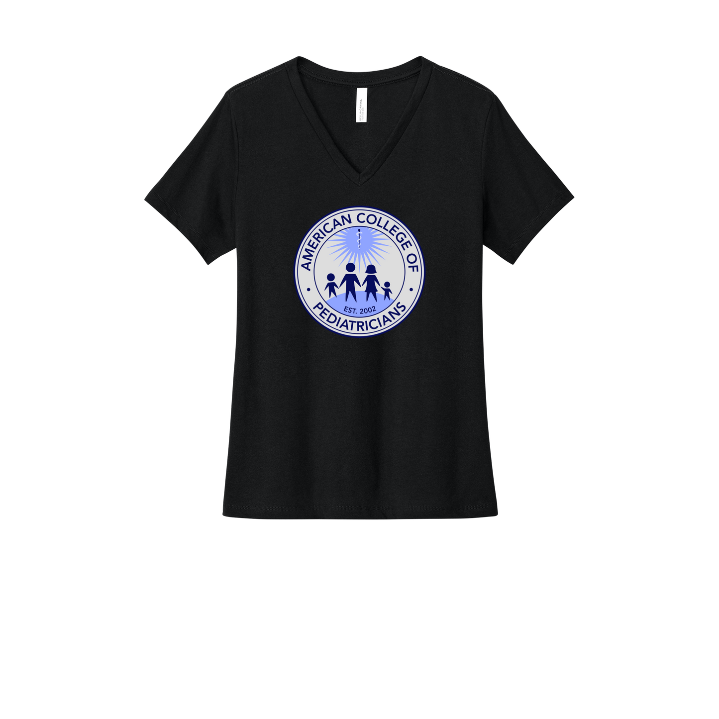 acpeds-womens-relaxed-v-neck-tee-dtf-front-6405CVC-solidblackblend-flat-front