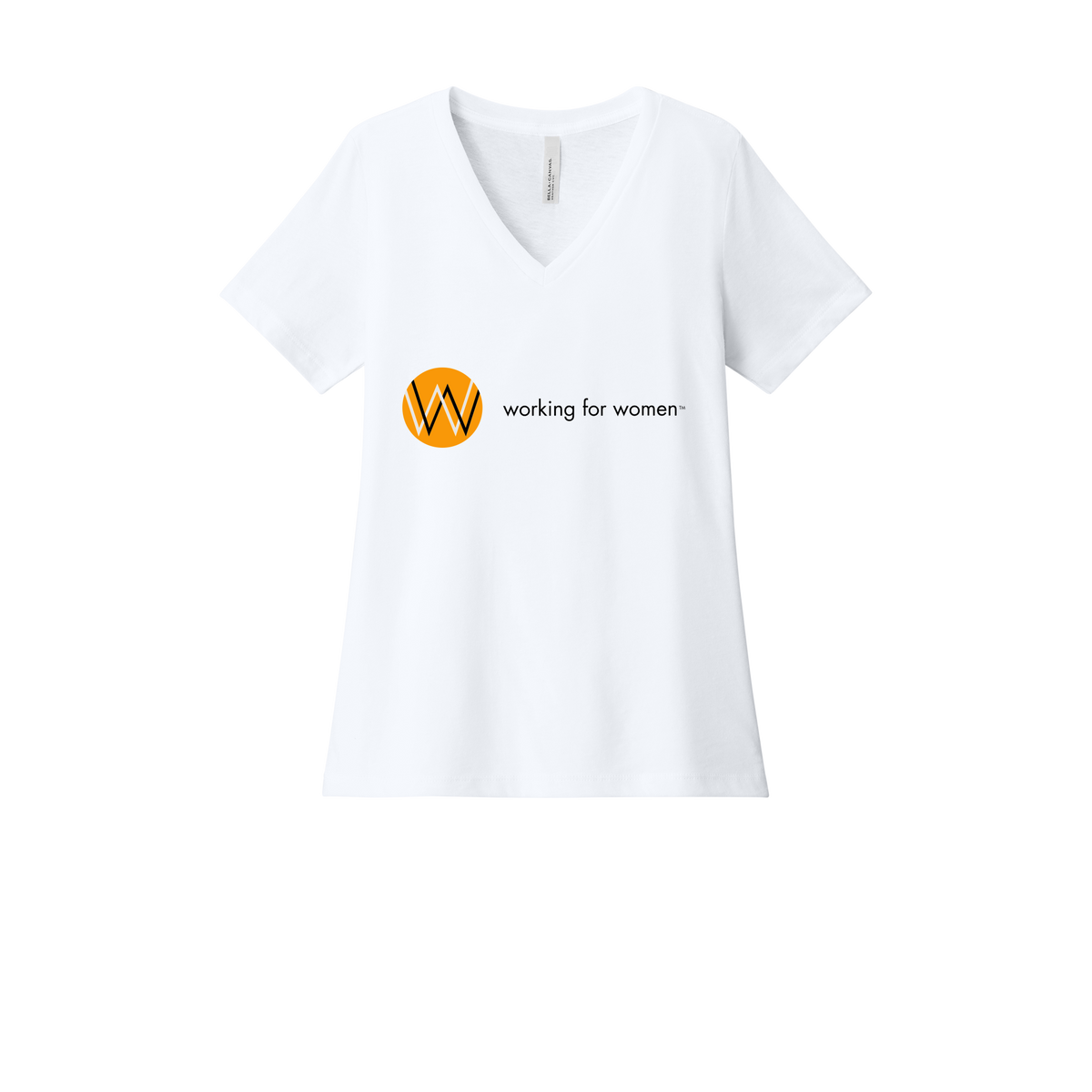 workingforwomen-womens-relaxed-v-neck-tee-dtf-front-6405CVC-solidwhiteblend-flat-front