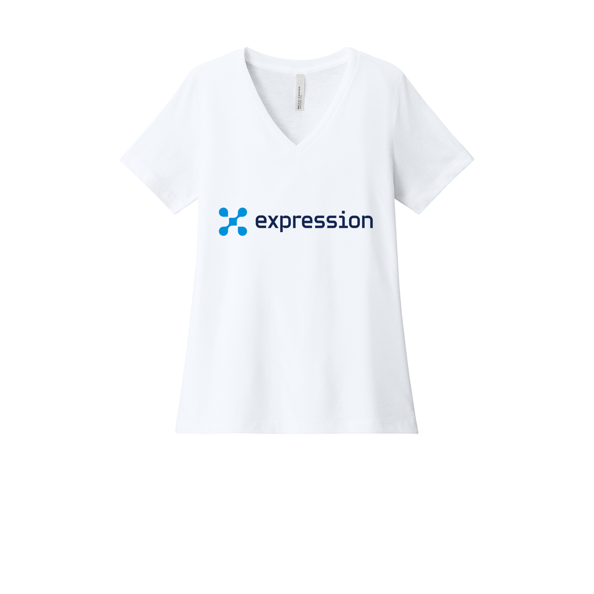 expr-womens-relaxed-v-neck-tee-dtf-front-6405CVC-solidwhiteblend-flat-front