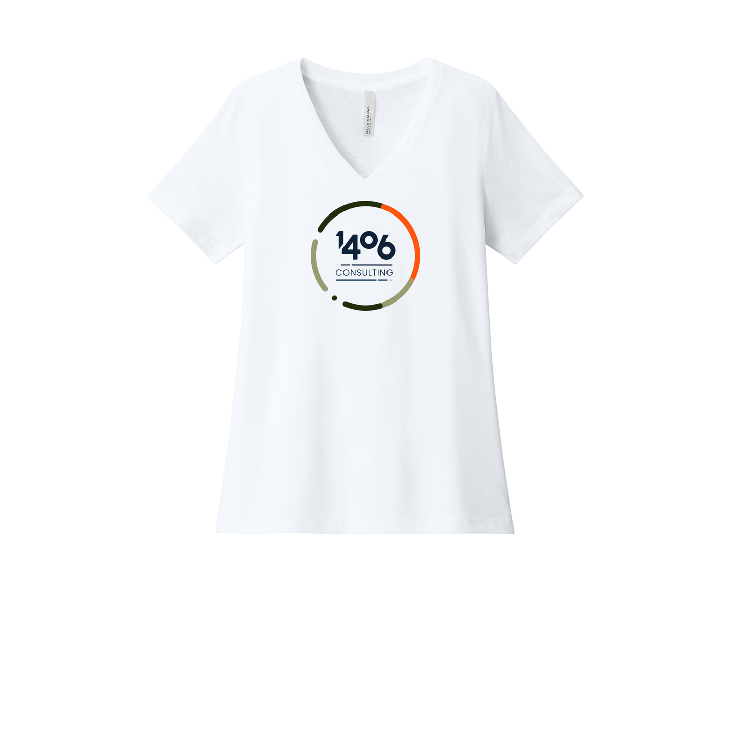 1406consulting-womens-relaxed-v-neck-tee-dtf-front-6405CVC-solidwhiteblend-flat-front