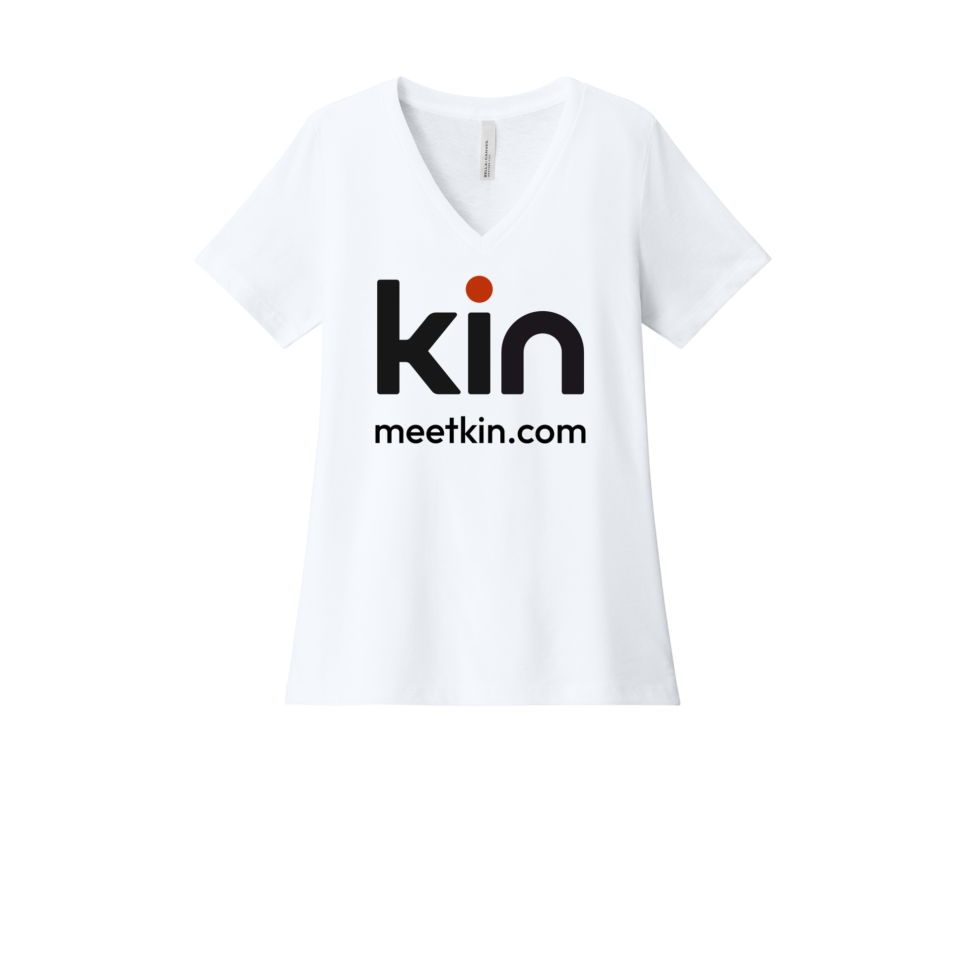 kin-womens-relaxed-v-neck-tee-dtf-front-6405CVC-solidwhiteblend-flat-front
