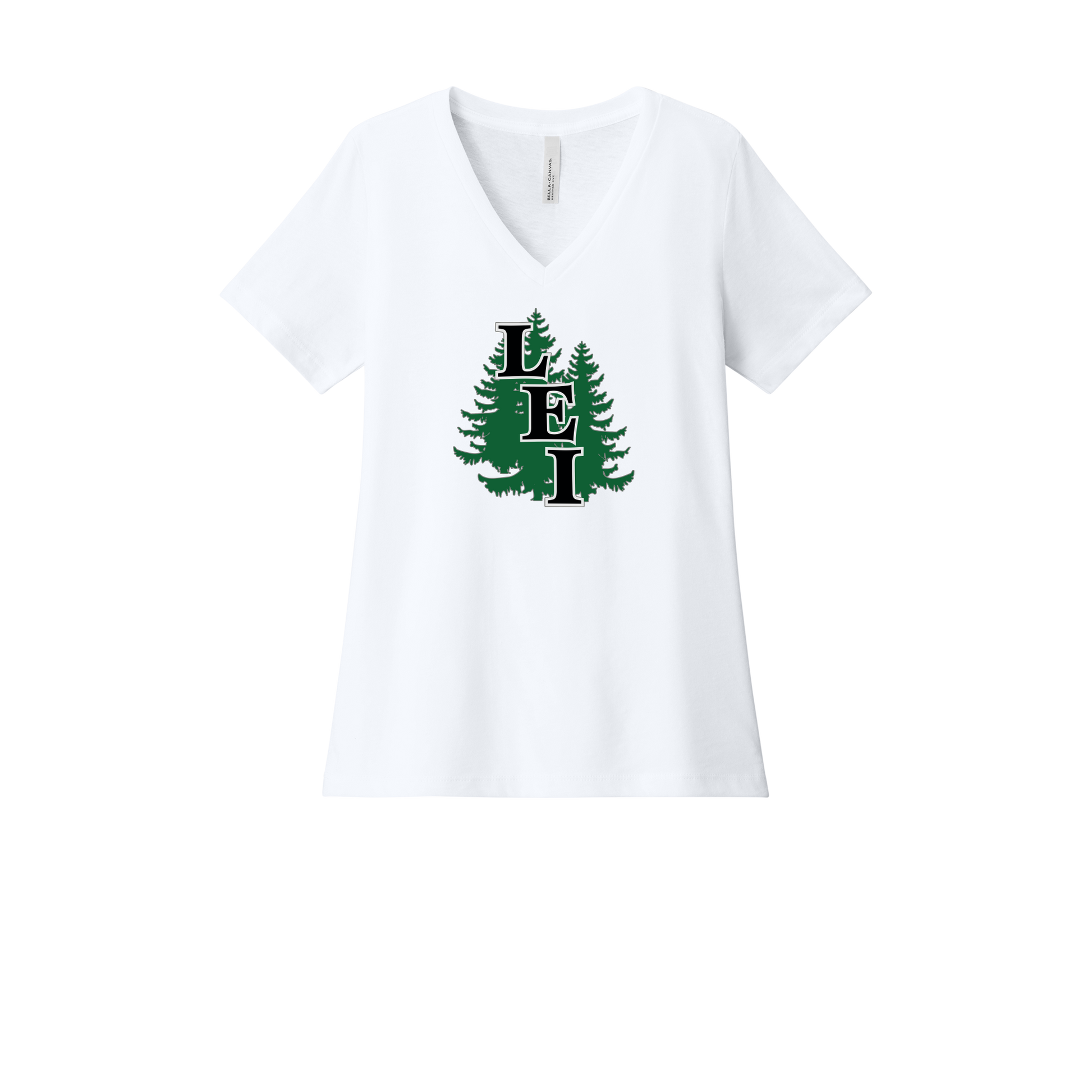 leisite-womens-relaxed-v-neck-tee-dtf-front-6405CVC-solidwhiteblend-flat-front