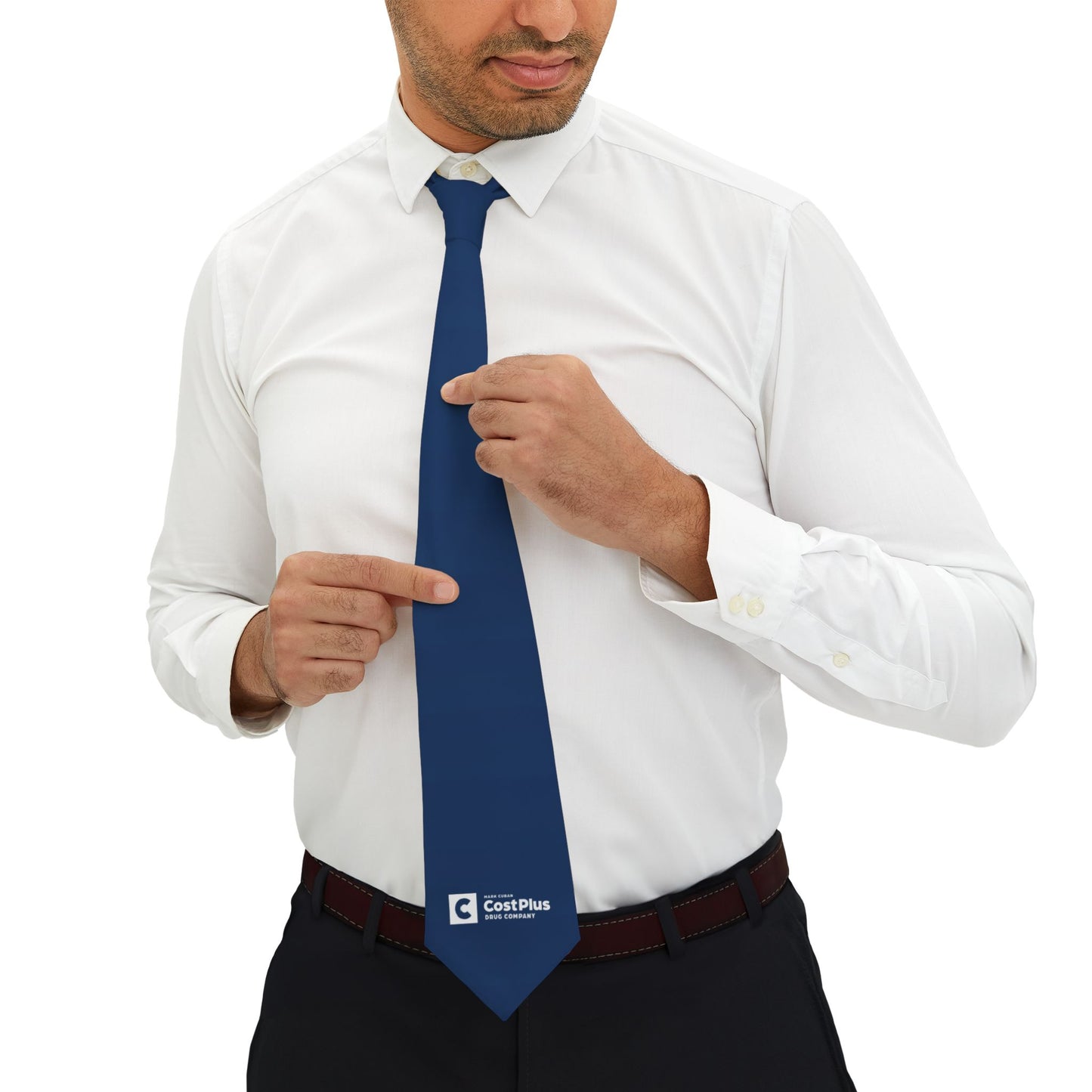 Father's Day Necktie - Classic Navy Corporate Logo Tie