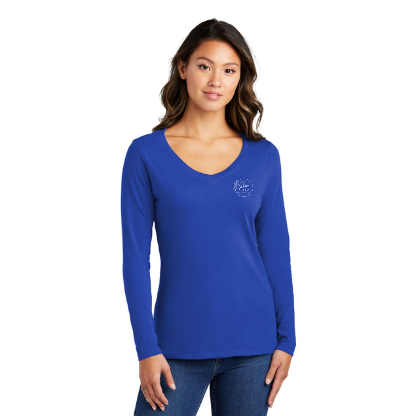 Skin360 Women’s Long-Sleeve V-neck Tee