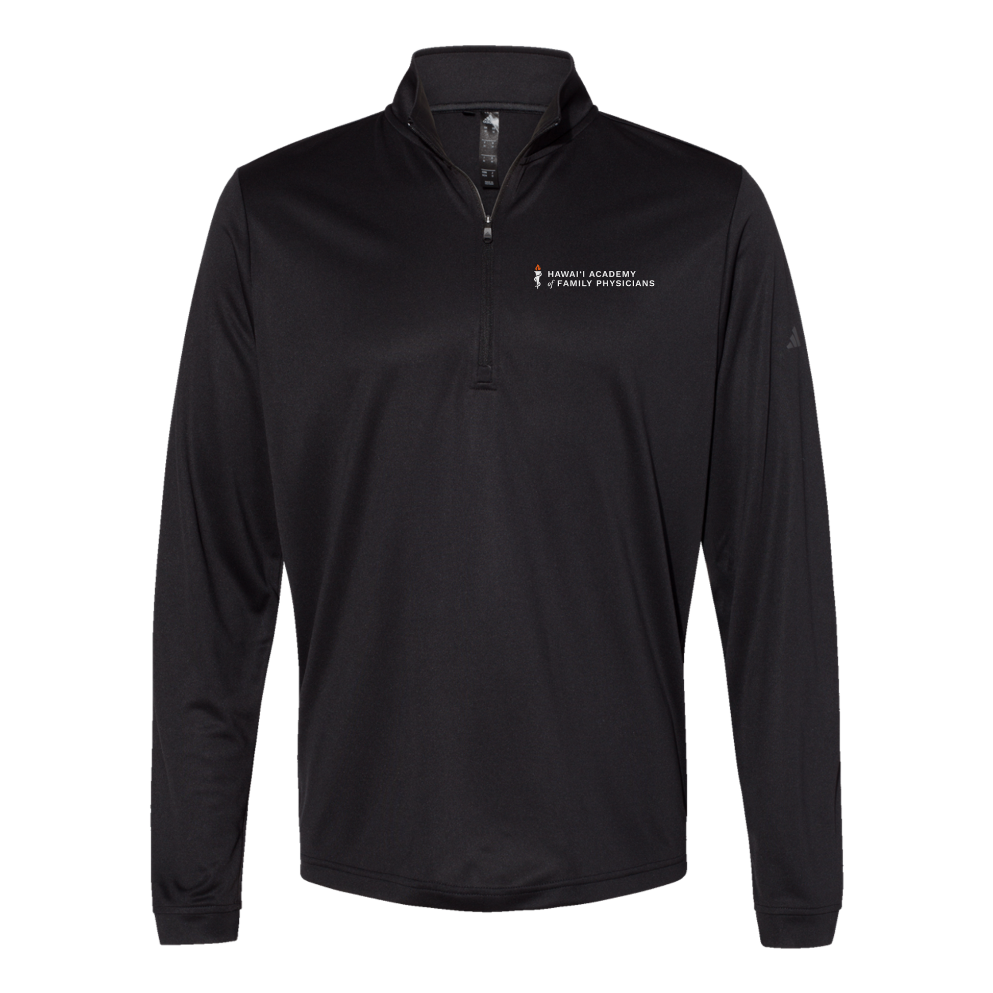 hafp-adidas-quarter-zip-embroidery-leftchest-A401-black-flat-front