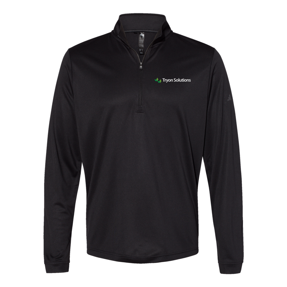 tryonsolutions-adidas-quarter-zip-embroidery-leftchest-A401-black-flat-front