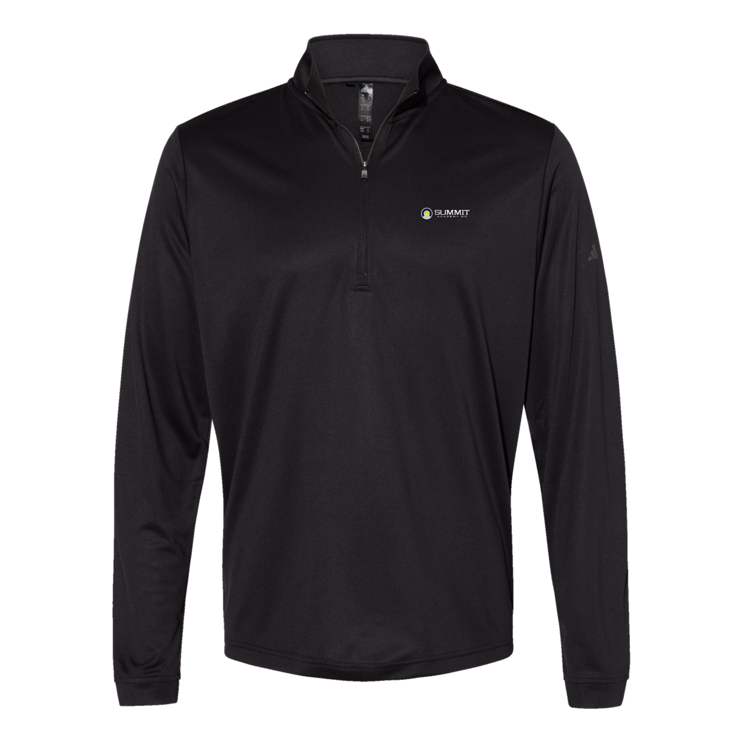 saoic-adidas-quarter-zip-embroidery-leftchest-A401-black-flat-front