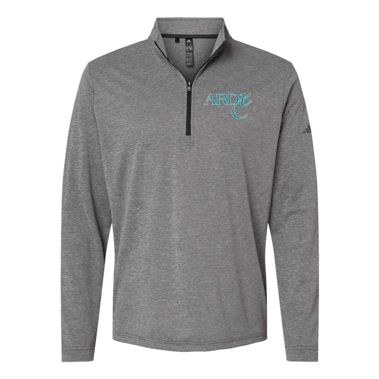 ardx-adidas-quarter-zip-embroidery-leftchest-A401-blackheather-flat-front