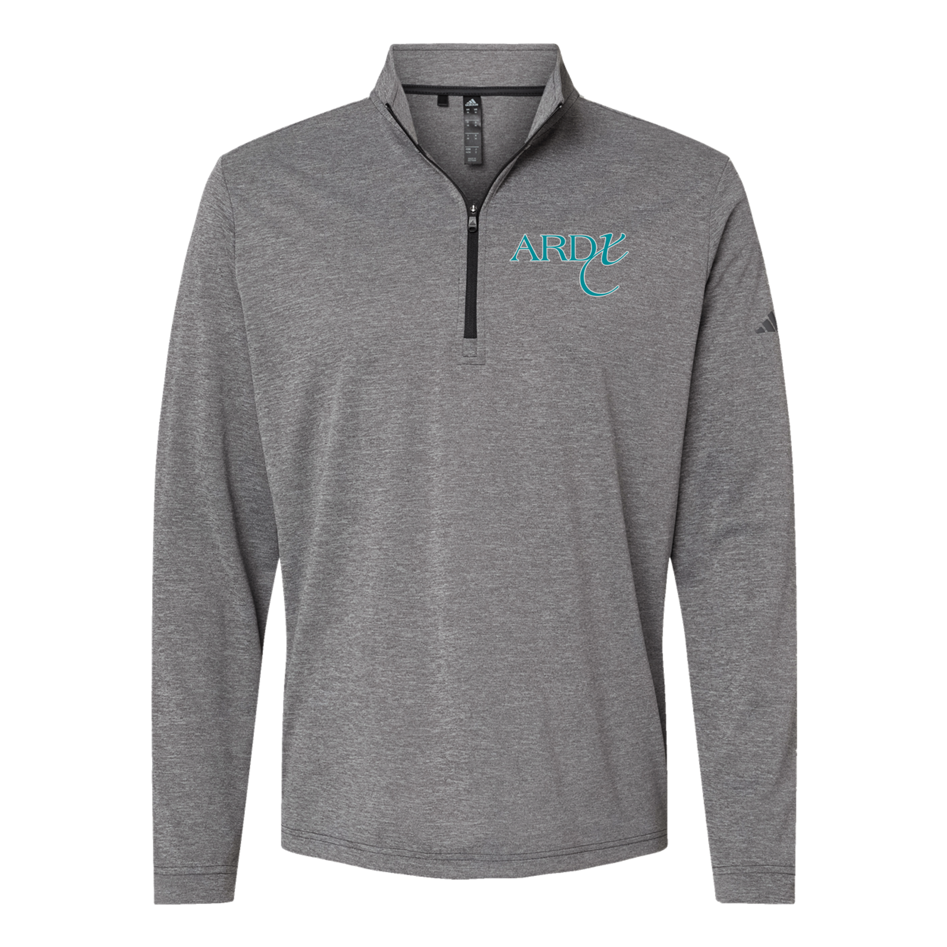 ardx-adidas-quarter-zip-embroidery-leftchest-A401-blackheather-flat-front