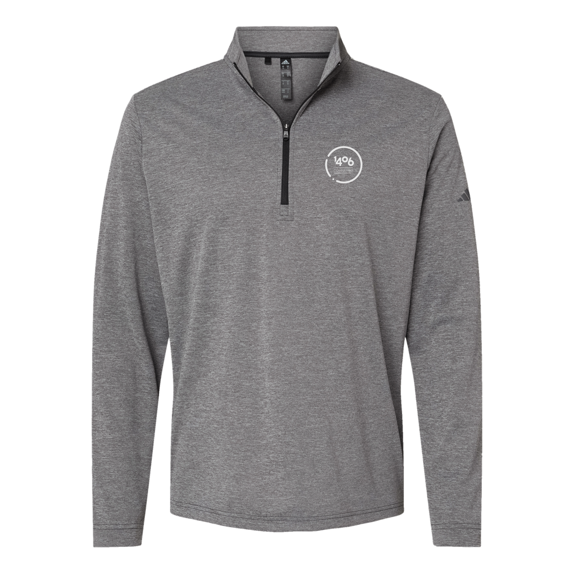 1406consulting-adidas-quarter-zip-embroidery-leftchest-A401-blackheather-flat-front