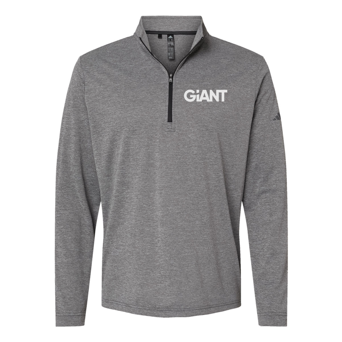 giantworldwide-adidas-quarter-zip-embroidery-leftchest-A401-blackheather-flat-front