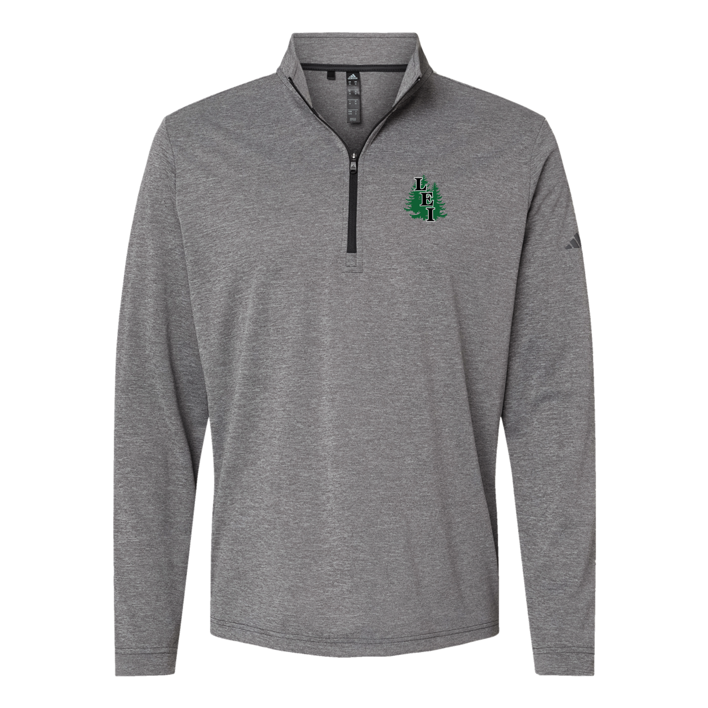 leisite-adidas-quarter-zip-embroidery-leftchest-A401-blackheather-flat-front