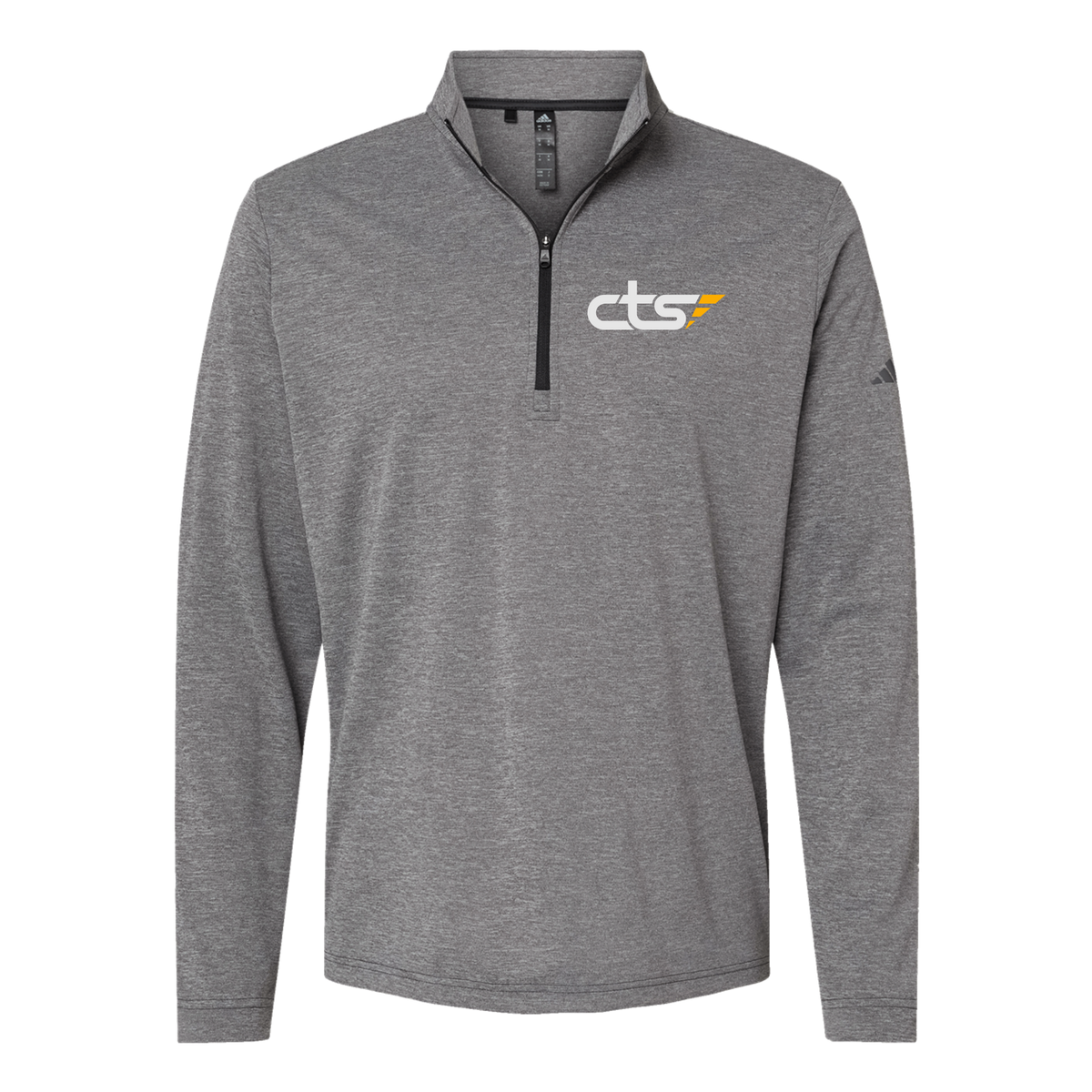 cts1-adidas-quarter-zip-embroidery-leftchest-A401-blackheather-flat-front