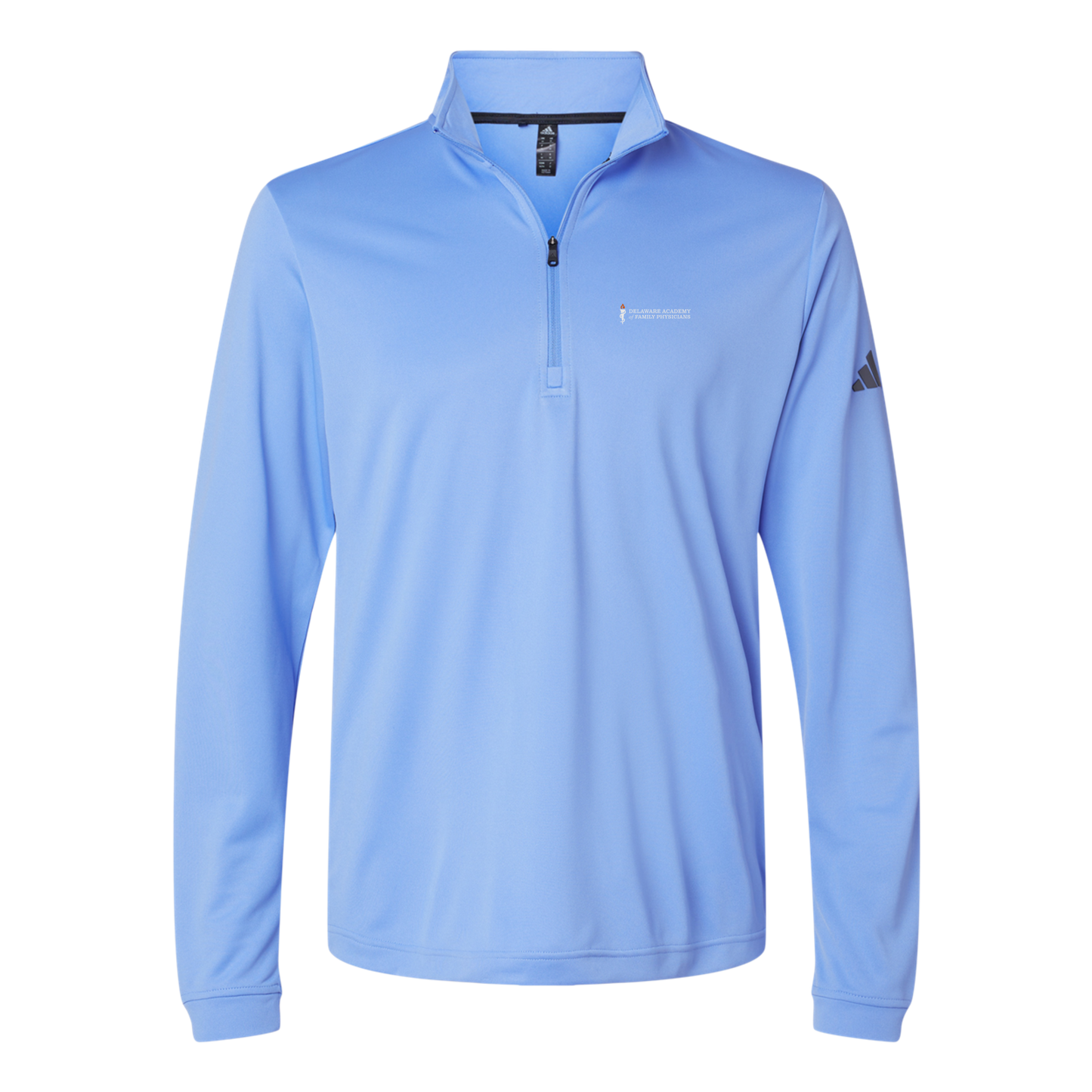 delfamdoc-adidas-quarter-zip-embroidery-leftchest-A401-bluefusion-flat-front